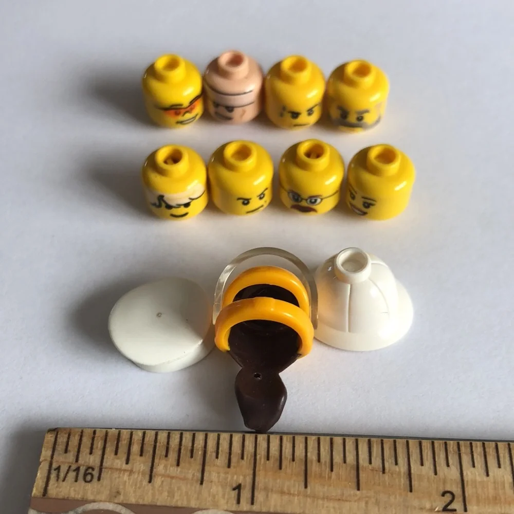 LEGO heads LEGO Hats LEGO head assortment Random yellow LEGO heads
